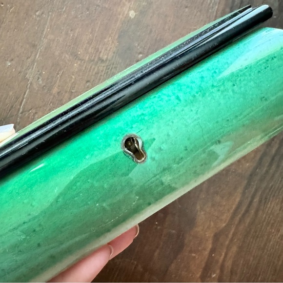 Italian Wooden Musical Jewelery Box Emerald Green - Picture 3 of 6